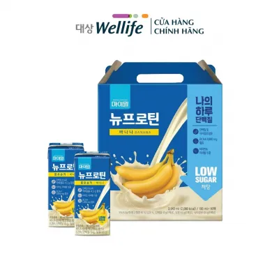 Sữa protein vị chuối mymeal new protein banana Wellife hộp 190mlx16 hộp